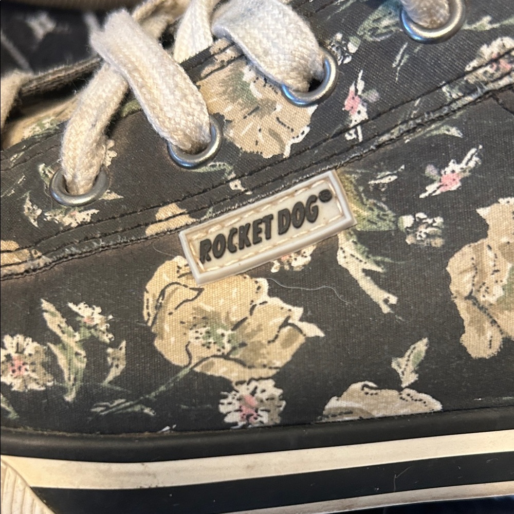 Rocket Dog Black Floral Sneakers - Picture 3 of 5